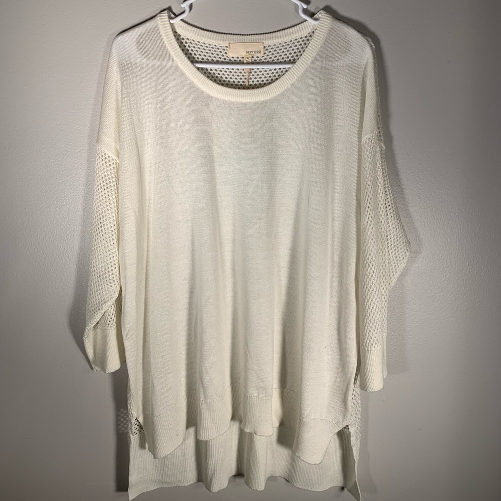 NWT Dept 222 white sweater
